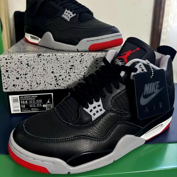 Air Jordan 4 Retro “Bred Reimagined” (FV5029-006) - DS - Size 10.5 US M